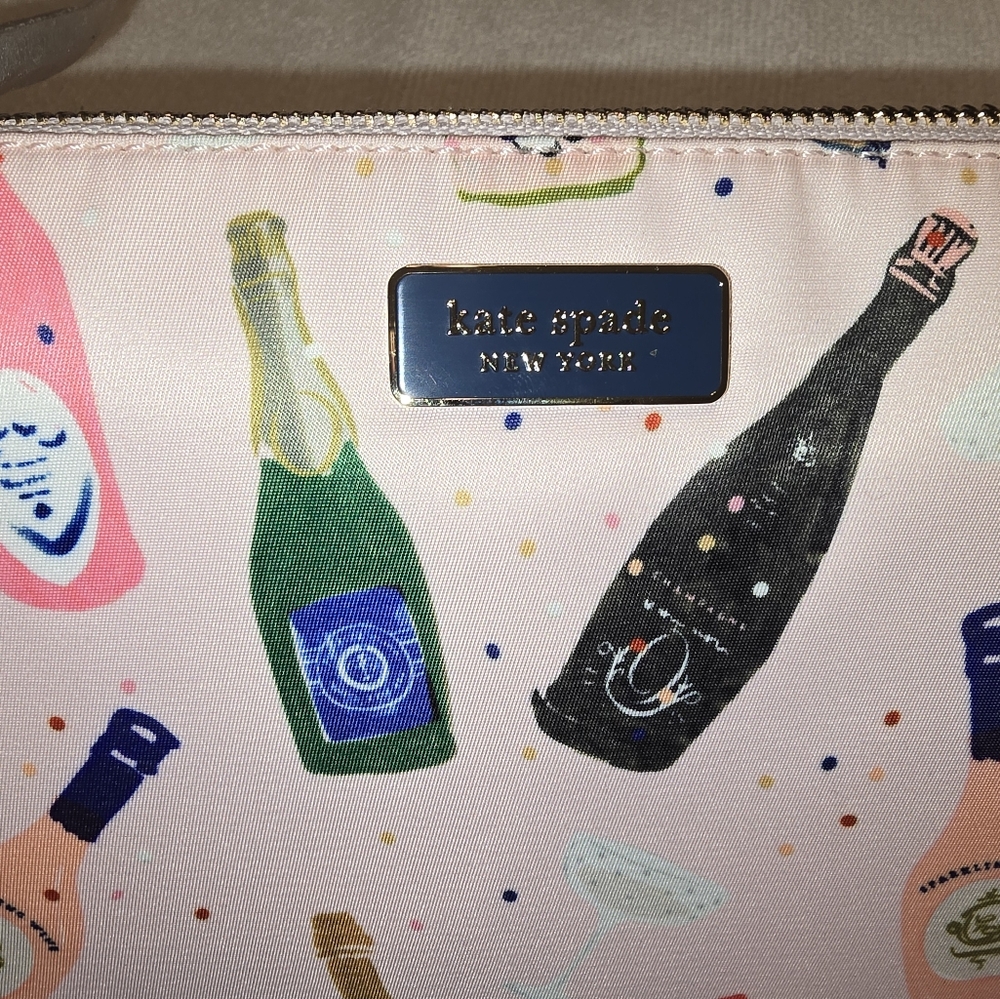 NWT Kate Spate Triple Gusset Pink Dawn Champagne Crossbody 🍾 - Picture 5 of 8